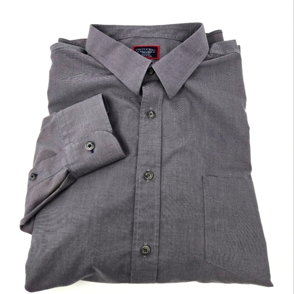 UNTUCKIT SANGIOVESE-WF BUTTON UP DRESS SHIRT TOP GREY COTTON MEN XXX LARGE 3X - Picture 1 of 13